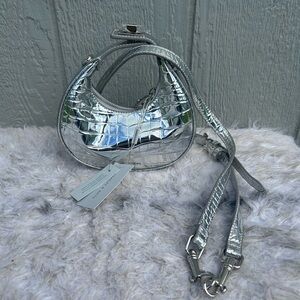 Charles & Keith Mini Metallic Moon Bag